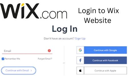 www.wix login|Logging in to Your Wix Account 